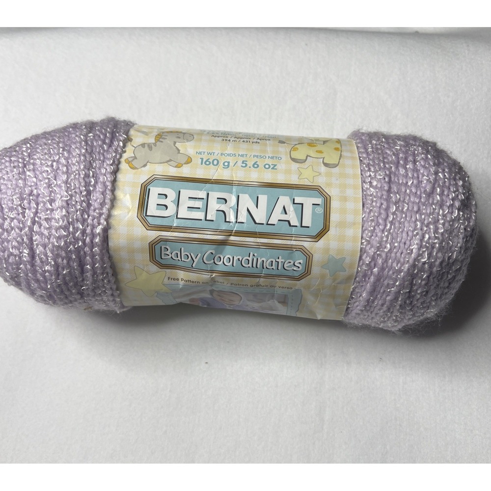 Bernat Baby Coordinates Soft Mauve 6oz Pompadour Yarn Discontinued New